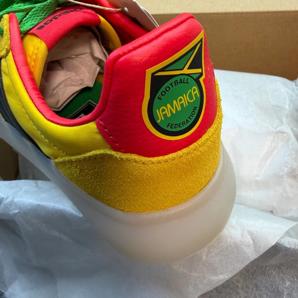 NWT Adidas Barreda Decode J FO Size 6 Bob Marley Jamaica Football Yellow HQ9468